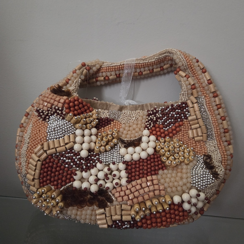 Beaded Patchwork Handbag - image 2